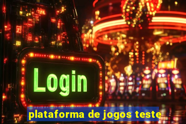 plataforma de jogos teste