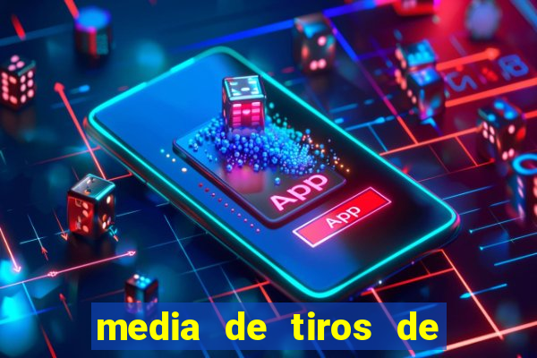 media de tiros de meta por jogo