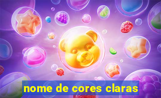 nome de cores claras